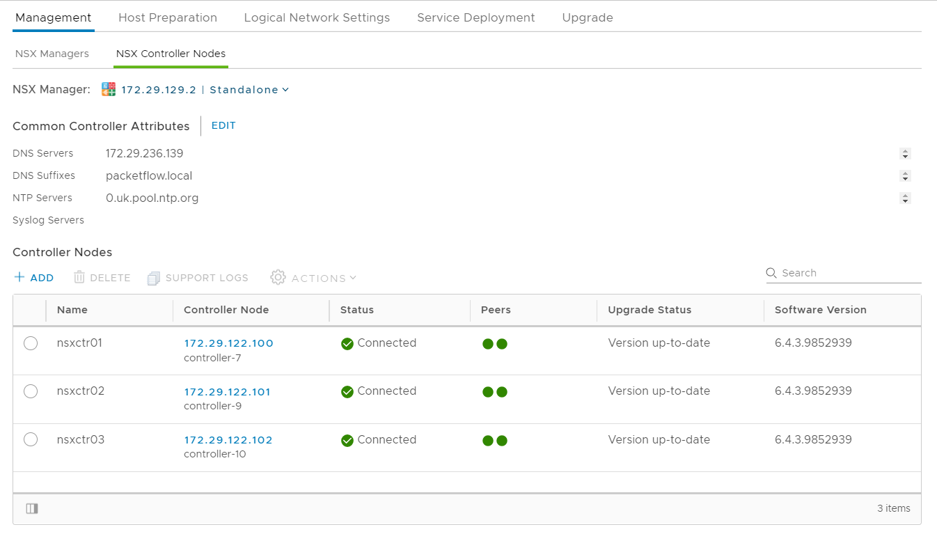 How to Build a Virtualized NSX-V SDN Lab (Part 3 - Controller Cluster)